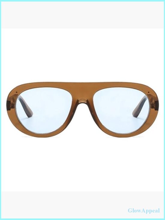 Vintage Oversized Pilot Sunglasses UV400 Retro Square Shades main image 5